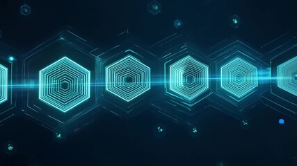 Poster - Cinematic Hexagonal Particle Effects Generative AI