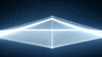Poster - Abstract White Line Grid Animation Over Black Background Generative AI