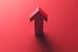 © AI Visual Vault - Red Arrow Up: A bold, red arrow pointing upwards against a matching background, symbolizing growth, ambition, and the pursuit of success.
