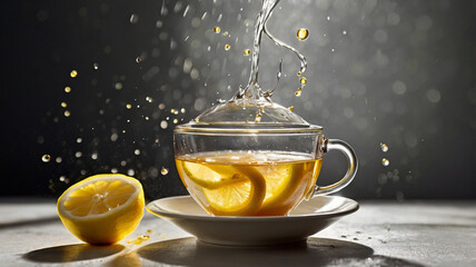 cup of tea with lemon