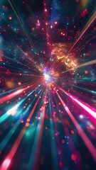 Wall Mural - Bright Lights Night Sky