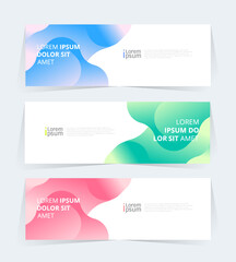 Wall Mural - geometric banner design with vector presentation template.