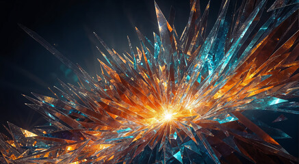 Wall Mural - Abstract background with glass shards