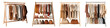 © shivaniii - Set of clothing wooden racks. Garment storage organizer cutouts.