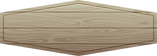 Wall Mural - wooden label board. textured plank empty panel