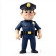 © SMPTY - Cute cartoon police officer character in uniform, 3D render for law enforcement and public safety concepts