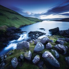 Canvas Print - A view of the Giants Causeway in Northern Ireland