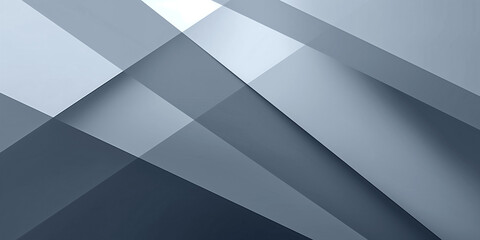 Wall Mural - Gray blue geometric abstract background pattern. Abstract horizontal banner. Graphic design style. Digital illustration. AI artwork.	