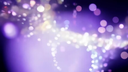 Poster - Whimsical Dance of Glittering Particles in Enchanting Cosmic Space at Night. Generative AI