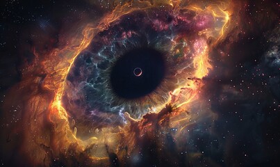 the mesmerizing helix nebula, a cosmic eye gazing across space, revealing the final stages of a dyin