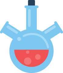 Poster - Lab glass flask color icon. Chemical experiment