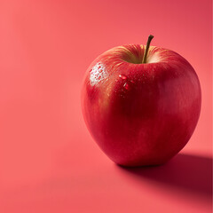 red apple on white background