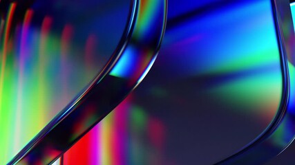 Leinwandbilder - Abstract animation, iridescent background design, 4k seamless looped video, 3d render