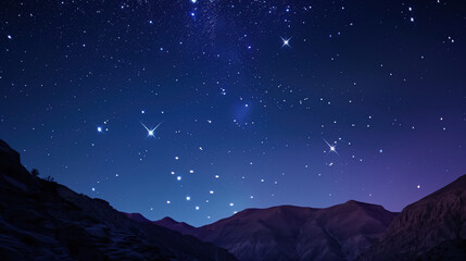 milky way over the mountain