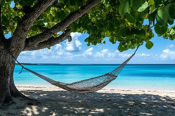 Sticker - hammock on the beach