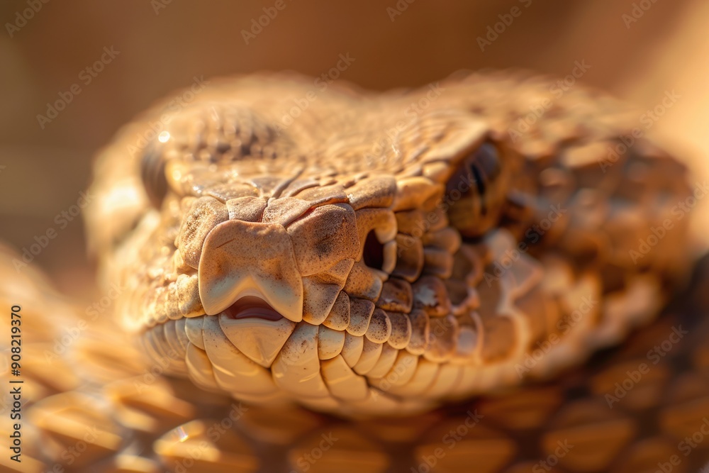 Snake Strike. Rattlesnake Ready to Attack in the Wild Stock ...