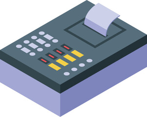 Poster - Electronic cash register printing a receipt, showcasing modern point of sale technology