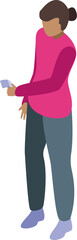 Poster - Young woman is holding a credit card, making an online purchase