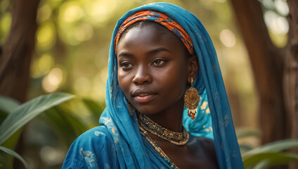 Wall Mural - beautiful girl Gambia, portrait