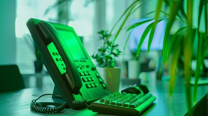 modern green office phone 2