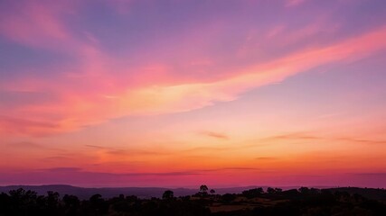 Poster - The sky was a captivating display of pastel hues with shades of pink blue and yellow blending together in a stunning sunset that left the world basked in a peaceful warm light.