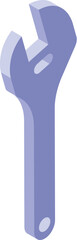 Poster - Mechanic's adjustable wrench standing in an isometric view