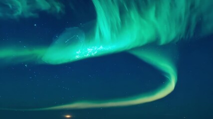 Wall Mural - the once calm and dark sky erupts into a frenzy of electricallycharged colors creating a mesmerizing