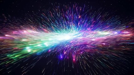 Wall Mural - An intense and abrupt outburst of highenergy particles violently erupting from a distant galaxy and reaching our telescopes in a matter of seconds.