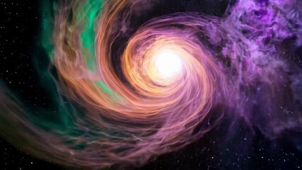 Wall Mural - Through the lens of a powerful telescope intricate layers of colorful dust can be seen swirling around dying stars shaping their final moments.