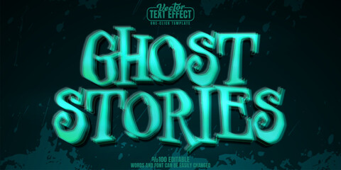 Wall Mural - ghost editable text effect, customizable horror and spooky 3d font style