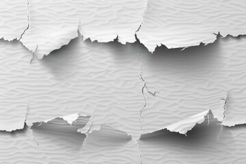 Poster - A worn-out white wall with flaking paint