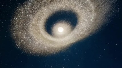 Wall Mural - Twinkling stars of glowing dust twirl in the wind creating a magical night sky.