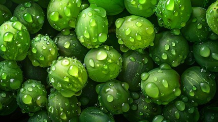 Fresh Green Grapes with Water Droplets 2