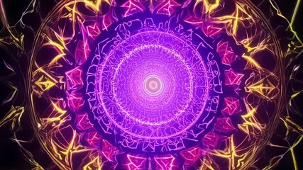 Wall Mural - vibrant and evershifting patterns of arcane glyphs guide the viewer through a veil of magic and myst