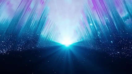 Wall Mural - flying through a celestial forest of beams each one pulsing with an otherworldly glow.