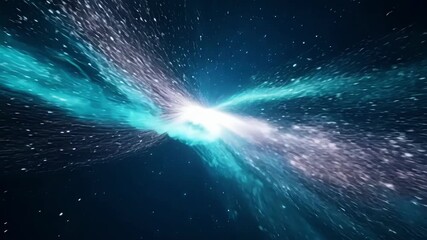 Wall Mural - zooming through a flurry of comet tails each one leaving a trail of shimmering stardust in its path.