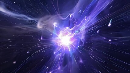 Wall Mural - darting through a cosmic storm the crackle of electricity illuminating the space around you in a spe