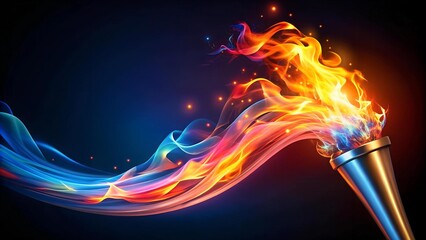 Wall Mural - Eternal Flame: A Symphony of Light and Movement  AI Generated