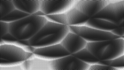 Wall Mural - Point wave noise texture. Abstract dot background. Technological cyberspace background.