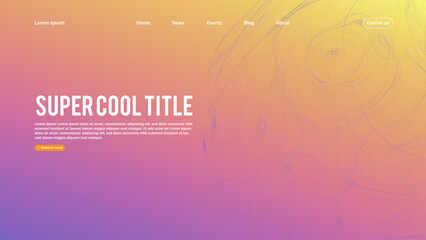 Poster - Landing page abstract design with sphere element. Template for website or app.