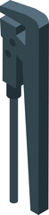 Poster - Pipe wrench standing on a white background, a useful tool for plumbers