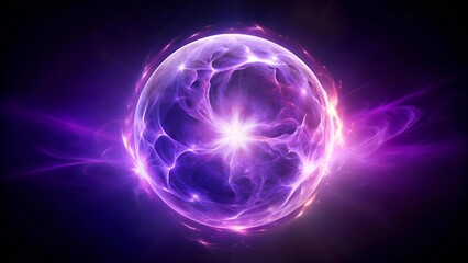 Wall Mural - Mystical Fireball with Spiraling Energy  generative AI