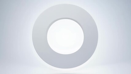 Poster - witness a captivating circular animation unfolding in a minimalist environment, showcasing smooth tr
