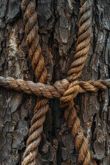 Poster - A detailed view of a knot on a tree trunk