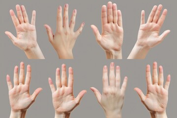 Poster - Close-up of various hand gestures and movements