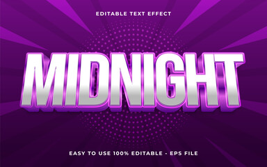 Poster - 3d mid night gradient sparkle text style effect template editable text effect