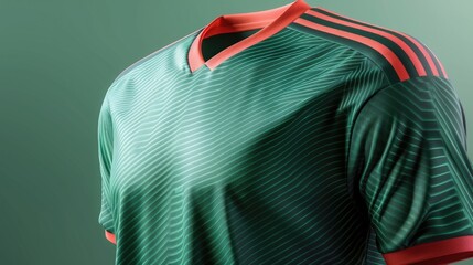 Poster - A close-up shot of a soccer jersey on a mannequin, perfect for fashion or sports-themed designs