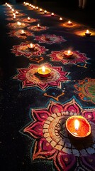 Wall Mural - Diwali, Deepavali or Dipavali the festival of lights india. Happy Diwali is a festival of lights celebrations by Hindus, Jains, Sikhs and some Buddhists.