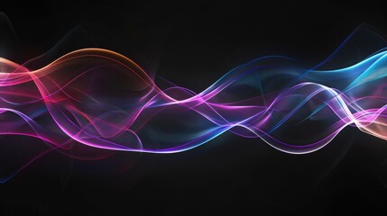 Wall Mural - Abstract Colorful Light Waves 17