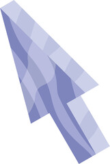 Poster - 3d cursor is pointing diagonally, featuring a purple wavy pattern, representing digital navigation and selection